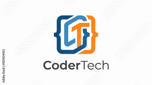 This image presents the CoderTech logo, featuring intertwined elements that symbolize programming, technology, and collaboration within the innovative tech space.