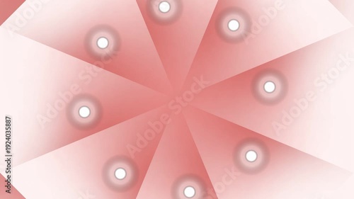 Pink Parasol with Pearls Rotating Slowly.