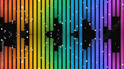 Rainbow Sound Wave Equalizer Animation Loop.