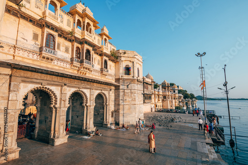 street view of udaipur city, india