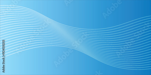 Abstract Blue Wave Lines Gradient Background
