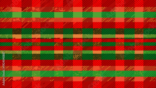Plaid pattern with red and green colors