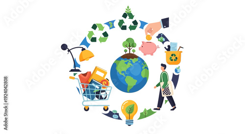 Circular Economy for Sustainable Living: Recycling, Green Consumption, and Environmental Protection