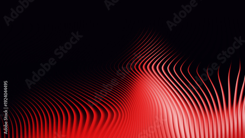 Red lines radiating from bottom right on black background abstract pattern