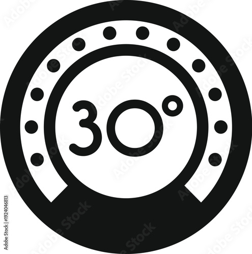 Laundry washing symbol showing a maximum temperature of 30 degrees celsius