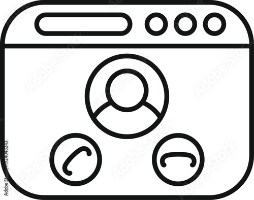 Displaying incoming call interface from a messaging application