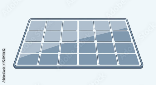 Close-up of a solar panel with a light blue background.