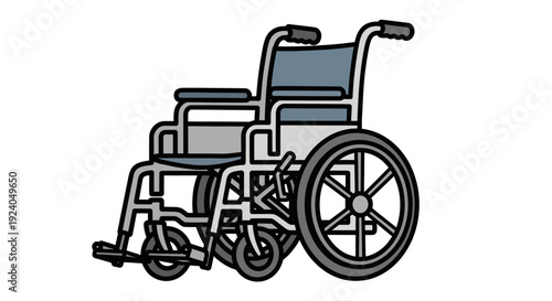 Cartoon Wheelchair Illustration for Medical Mobility and Accessibility