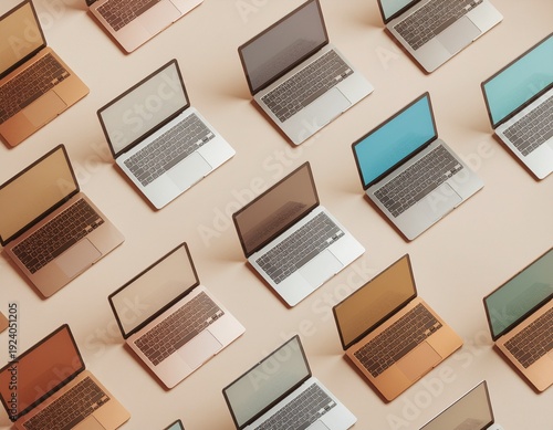 たくさんのラップトップ