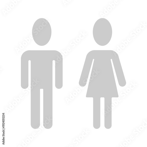Vector flat illustration in grayscale. Avatar, user profile, person icon, gender neutral silhouette, profile picture. Suitable for social media profiles, icons, screensavers and as a template.