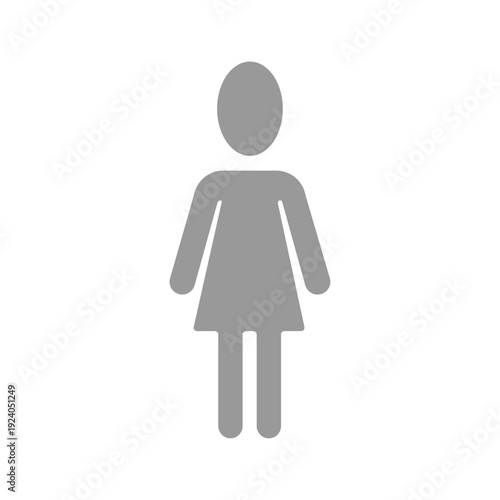 Vector flat illustration in grayscale. Avatar, user profile, person icon, gender neutral silhouette, profile picture. Suitable for social media profiles, icons, screensavers and as a template.