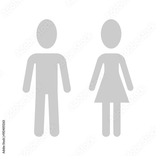 Vector flat illustration in grayscale. Avatar, user profile, person icon, gender neutral silhouette, profile picture. Suitable for social media profiles, icons, screensavers and as a template.