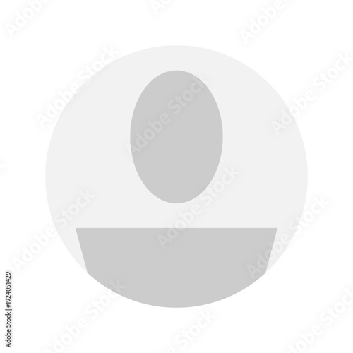 Vector flat illustration in grayscale. Avatar, user profile, person icon, gender neutral silhouette, profile picture. Suitable for social media profiles, icons, screensavers and as a template.