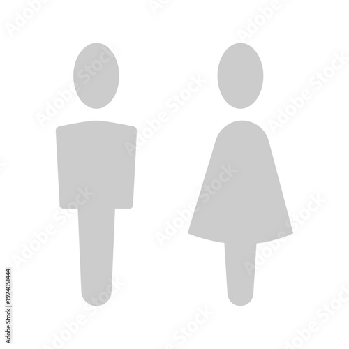 Vector flat illustration in grayscale. Avatar, user profile, person icon, gender neutral silhouette, profile picture. Suitable for social media profiles, icons, screensavers and as a template.