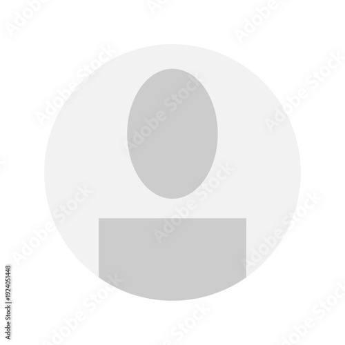 Vector flat illustration in grayscale. Avatar, user profile, person icon, gender neutral silhouette, profile picture. Suitable for social media profiles, icons, screensavers and as a template.