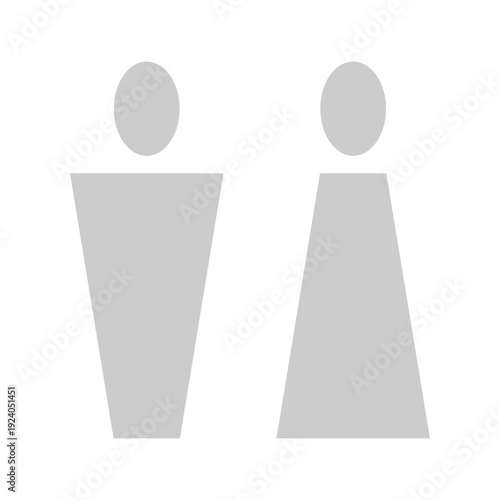 Vector flat illustration in grayscale. Avatar, user profile, person icon, gender neutral silhouette, profile picture. Suitable for social media profiles, icons, screensavers and as a template.