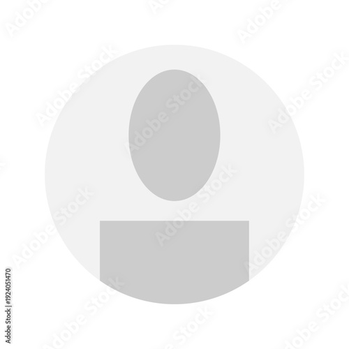 Vector flat illustration in grayscale. Avatar, user profile, person icon, gender neutral silhouette, profile picture. Suitable for social media profiles, icons, screensavers and as a template.