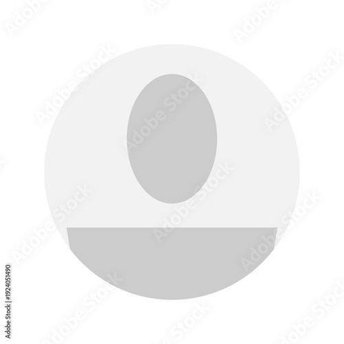 Vector flat illustration in grayscale. Avatar, user profile, person icon, gender neutral silhouette, profile picture. Suitable for social media profiles, icons, screensavers and as a template.