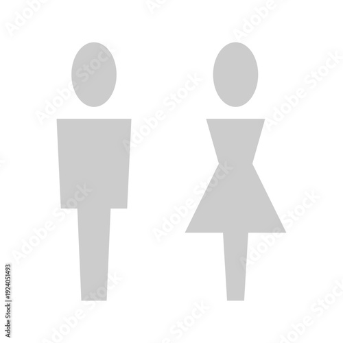 Vector flat illustration in grayscale. Avatar, user profile, person icon, gender neutral silhouette, profile picture. Suitable for social media profiles, icons, screensavers and as a template.