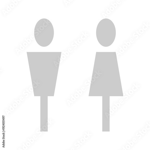 Vector flat illustration in grayscale. Avatar, user profile, person icon, gender neutral silhouette, profile picture. Suitable for social media profiles, icons, screensavers and as a template.