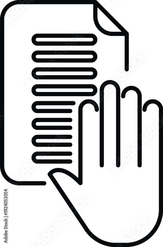 Hand resting on a document, symbolizing an official oath or promise