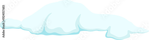 Cartoon snow pile vector illustration