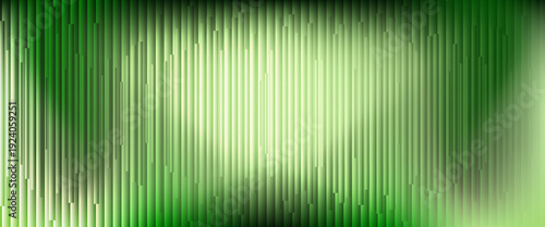 Dark green neon gradient ribbed glass. Vector ribbed glass texture background. Mesh gradient. acrylic ribbed bath surface. Reeded glass background semitransparent overlay.vector eps 10