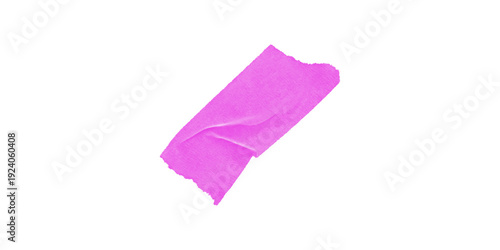 Quadro em tela Vibrant purple tape torn fragment isolated on black background creative arts cra