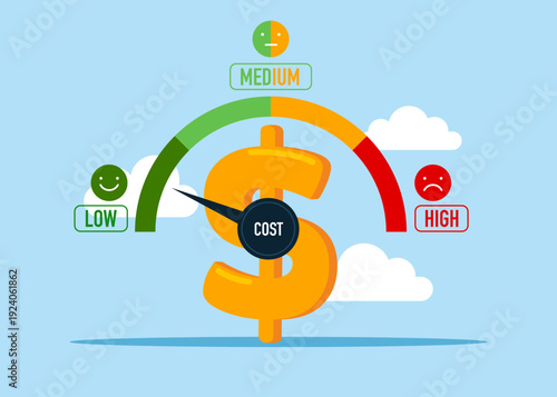 Financial transaction. Regulates rising inflation dollar. Flat vector illustration
