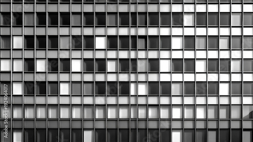 Abstract patterns at the building's glass walls.