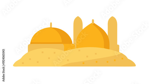 Illustrated desert mosque
