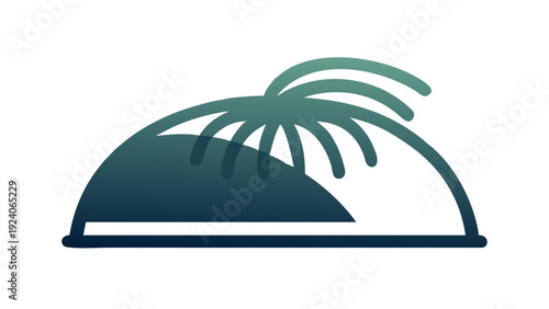 Tropical island horizon