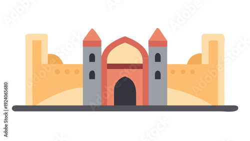 Illustrated medieval castle