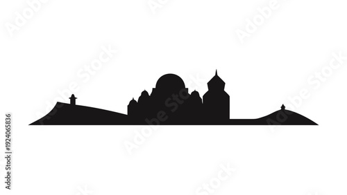 Silhouette of a historical building