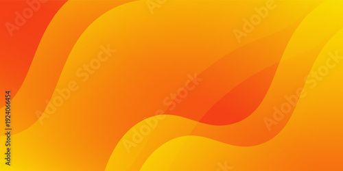 Modern vibrant gradient background features a combination of orange and yellow hues with soft  wavy textures. This colorful design adds depth and warmth abstract simple modern