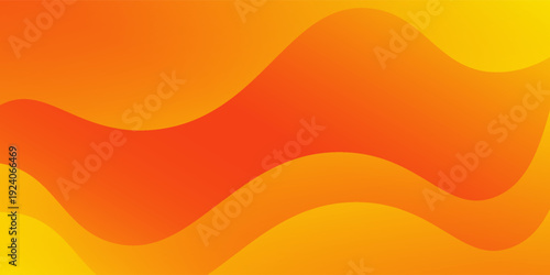 Modern vibrant gradient background features a combination of orange and yellow hues with soft  wavy textures. This colorful design adds depth and warmth abstract simple