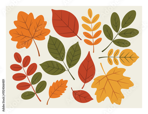 Autumn Leaves Collection in Warm Fall Colors