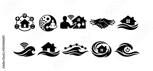 Business, finance flat icon set. Corporate, money management icons collection