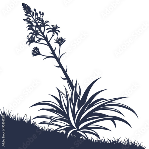 urn plant silhouette flower