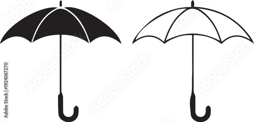 black umbrella vector illustration