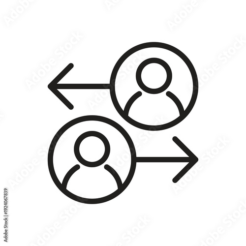 Technology Line Icon – Cloud, DevOps and Digital Workflow Outline Vector Illustration