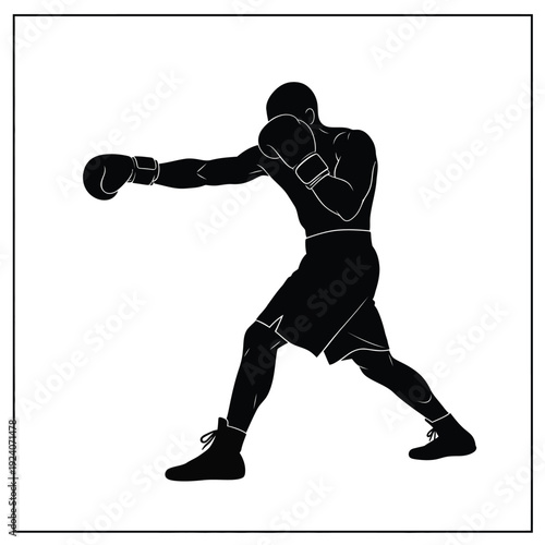 Boxer Punch Silhouette
