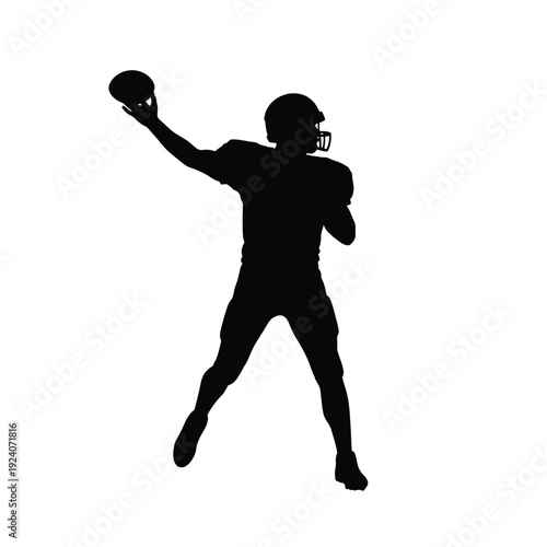 Football Quarterback Throw Silhouette