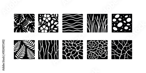 Music solid icon set. Instruments, sound, notes icons solid collection