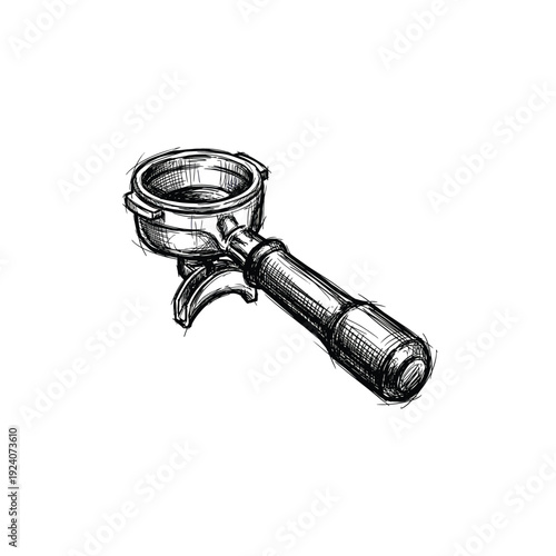 Portafilter Scribble Line Art Graphic