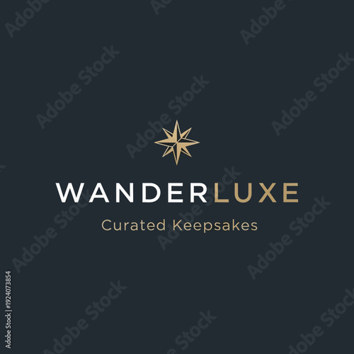Wanderluxe Logo with Star Symbol Design.