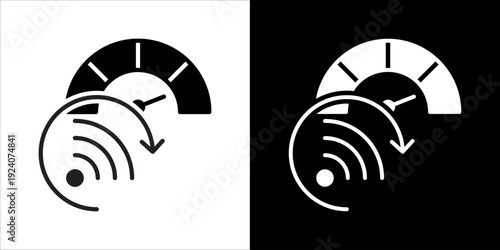 Bandwidth Icon Sheet Black And White