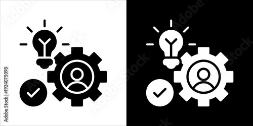 Competence Icon Sheet Black And White