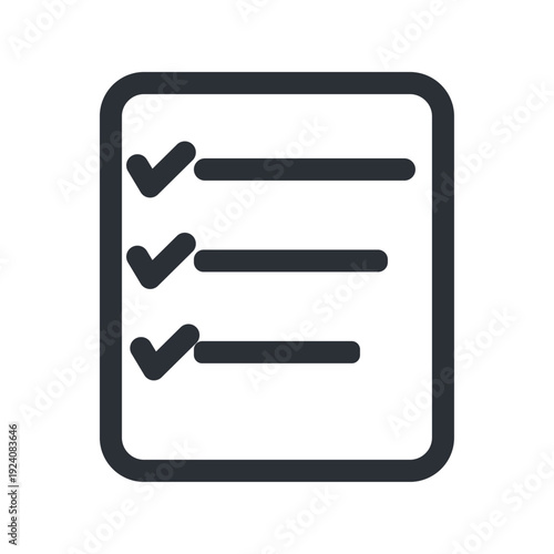 チェックリストのフラットアイコン　タスク管理と業務資料向け