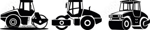 Tractor Silhouette Icon Set Agriculture Farm Vehicle Collection, Farming Tractor Icon Pack Agricultural Machine Silhouette Symbols, Farm Equipment Tractor Collection Agriculture Vehicle Icon Set